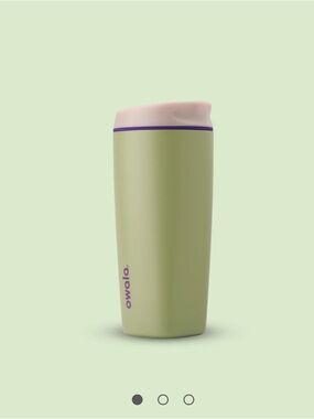 Owala SmoothSip Travel Mug - Light Green with Pink Lid 20 oz size